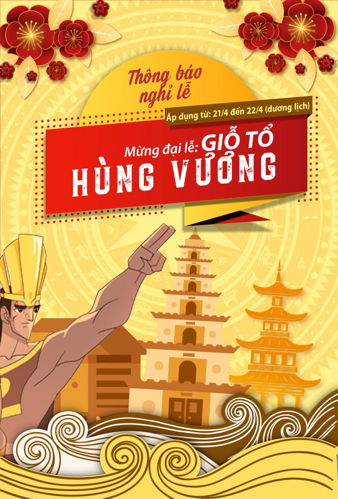 THÔNG BÁO NGHỈ LỄ GIỖ TỔ HÙNG VƯƠNG 10/3
